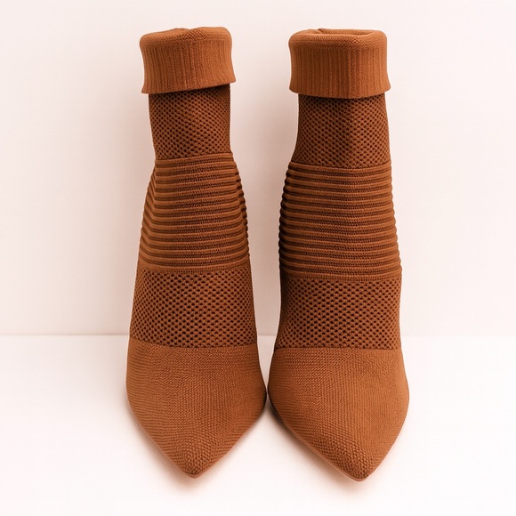 New - Pointed Toe Boots, Stiletto Heel, Fold-Over Cuff | Size 8 - Picture 3 of 7